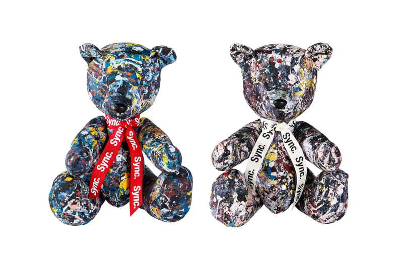 Medicom Toy x Sync Jackson Pollock Teddy Bears | Hypebeast