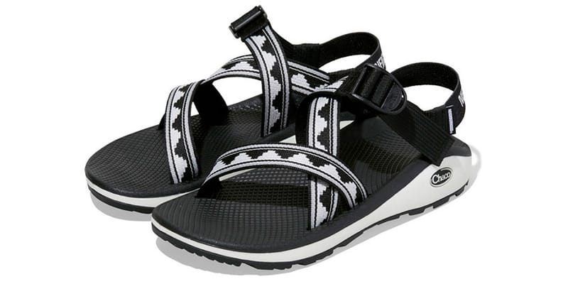 Black and discount white chaco sandals