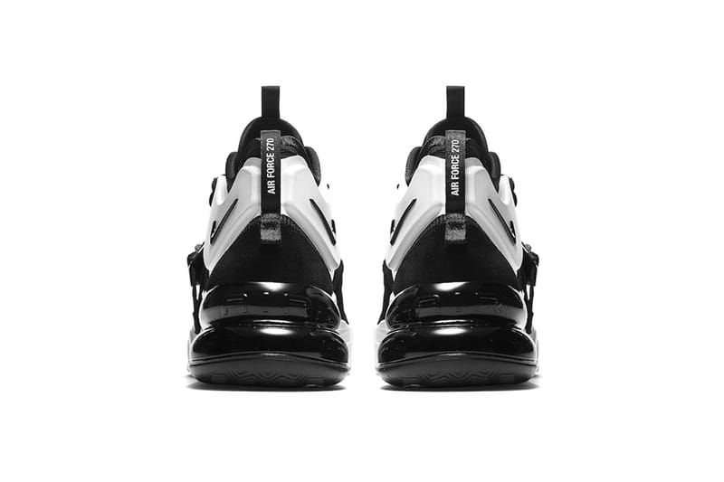 Nike air force 270 high black hot sale and white