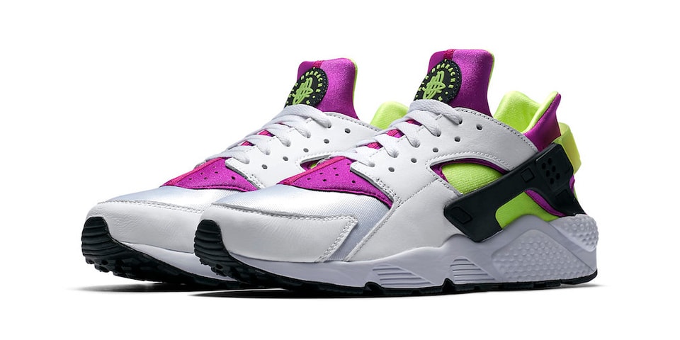 blue yellow and pink huaraches