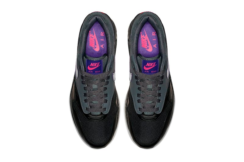 Nike air max 1 sales dark grey purple & pink