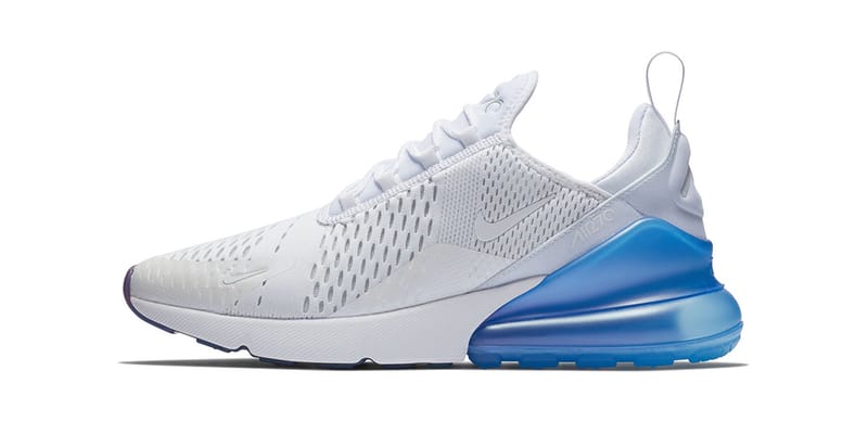 Nike Air Max 270 White/Metallic Silver-Blue | Hypebeast