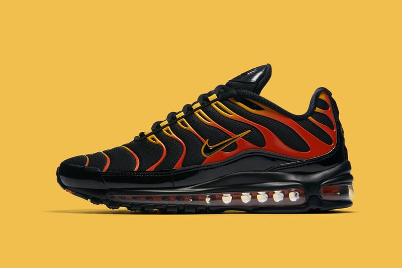 orange and black nike air max 97