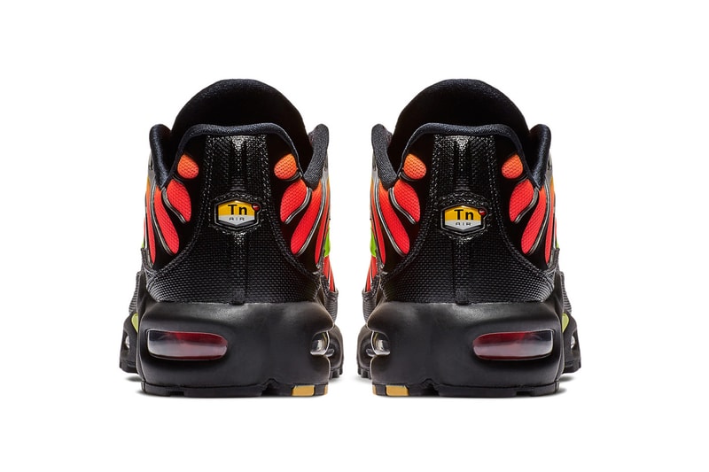 nike air max plus black volt solar red