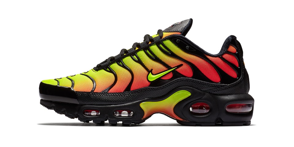 air max plus black volt solar red