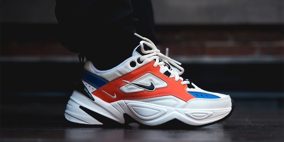 nike m2k tekno white red blue