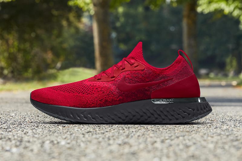 Nike epic react flyknit 2 sales red black