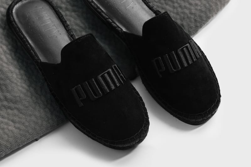 Puma slides black store fenty