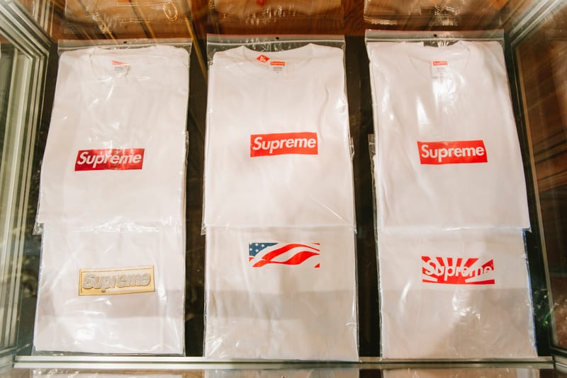 Supreme cream hotsell box logo