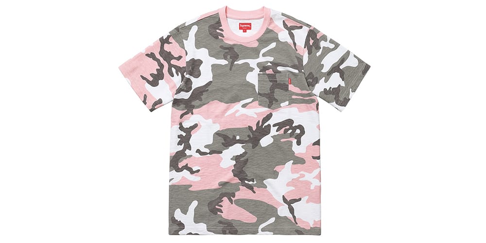 Supreme Drops Unexpected Pink Camo Pocket Tee | HYPEBEAST