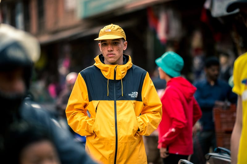 The north face store mountain jacket yellow