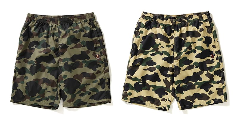 BAPE 1ST CAMO Beach Shorts Release | Hypebeast