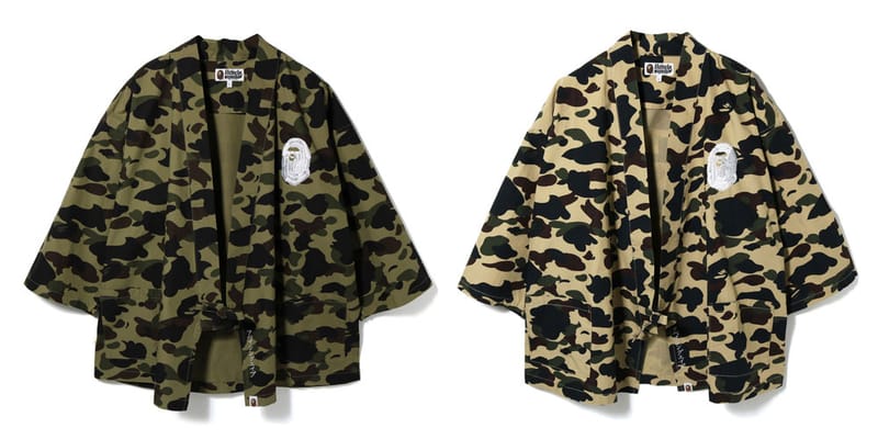 極美品『A BATHING APE』1ST CAMO KIMONO SHIRT