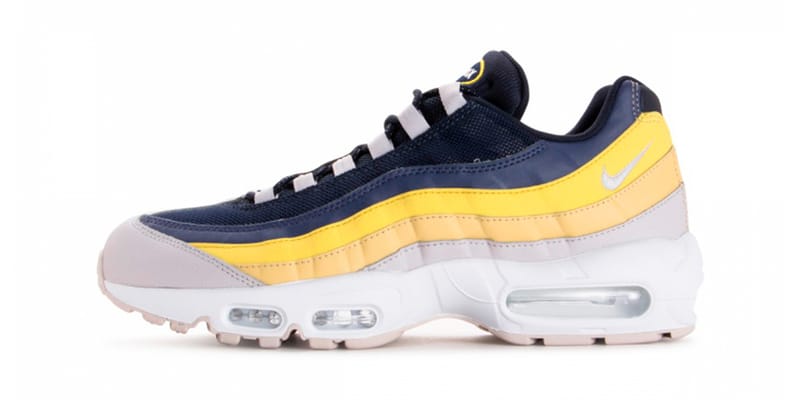 Nike air max 95 white/navy/yellow men's shoes sale