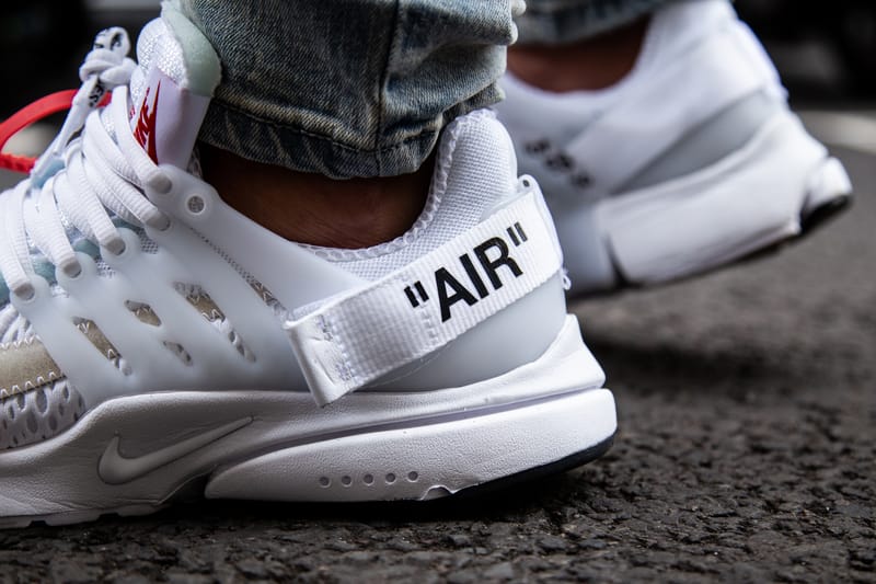 Air presto x outlet off white on feet