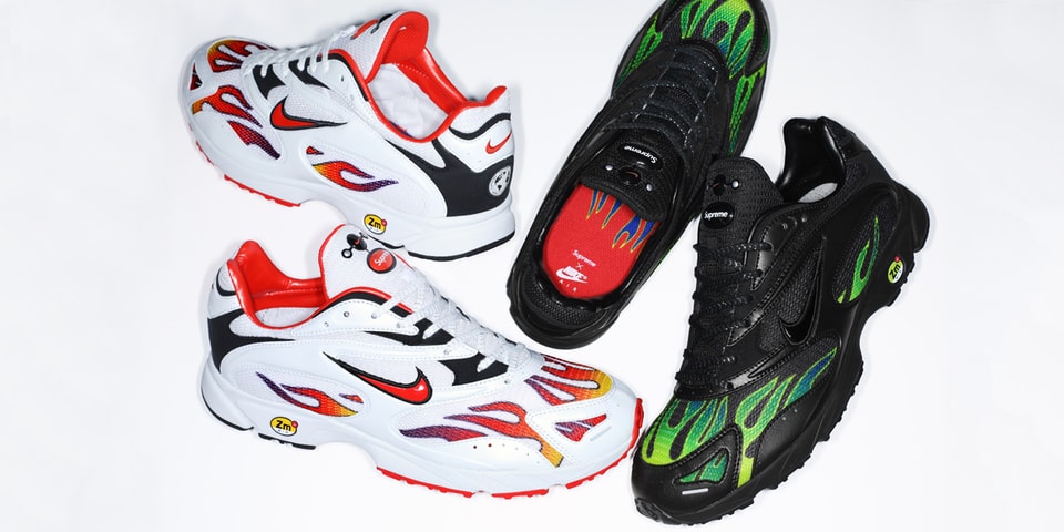 supreme x nike flame shoes