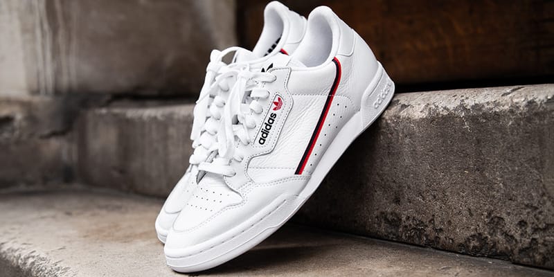 Adidas originals white continental 80 on sale