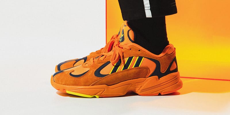 Adidas originals yung-1 sneakers in white and orange best sale