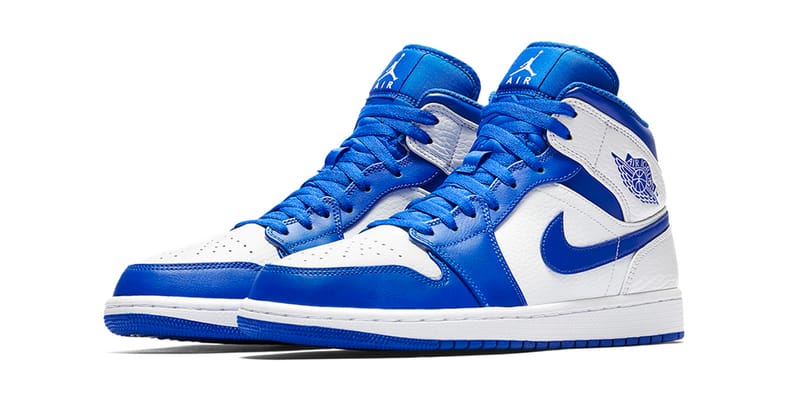 White hyper royal outlet red jordan 1