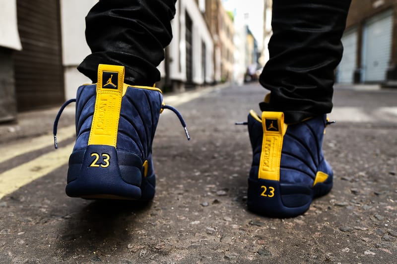 Jordan 12 2025 michigan on feet