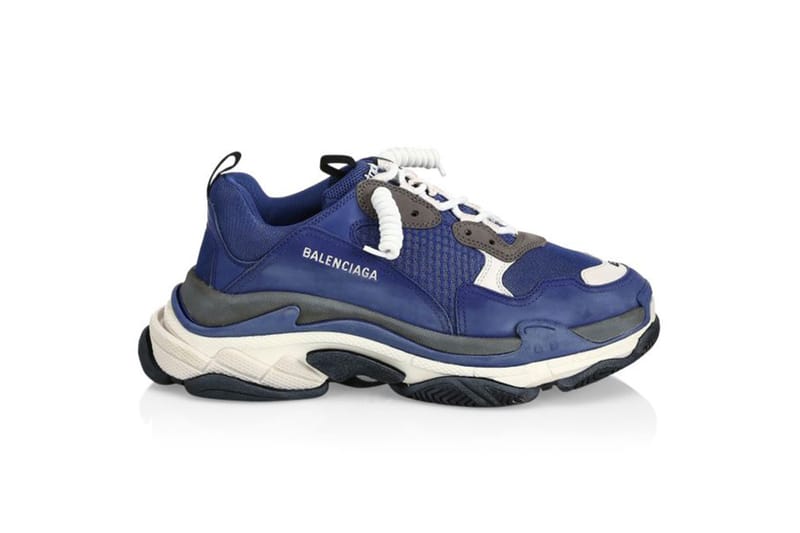 Triple s hot sale blue white