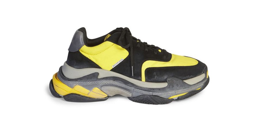 balenciaga triple s yellow and black