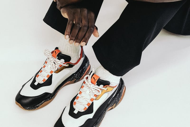 Puma thunder electric store black white orange