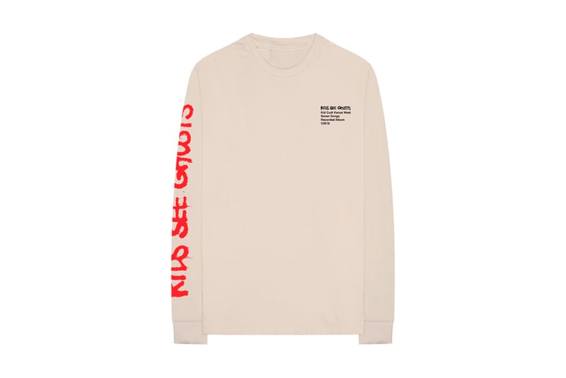 Popular Kanye West Kid Cudi Virgil Murakami Kids See Ghosts Tour Merch Longsleeve Tee