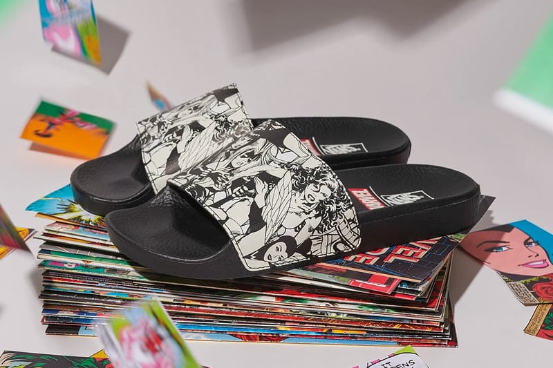 Vans marvel slides sale