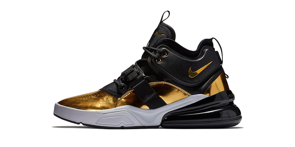 nike air force 270 black and gold
