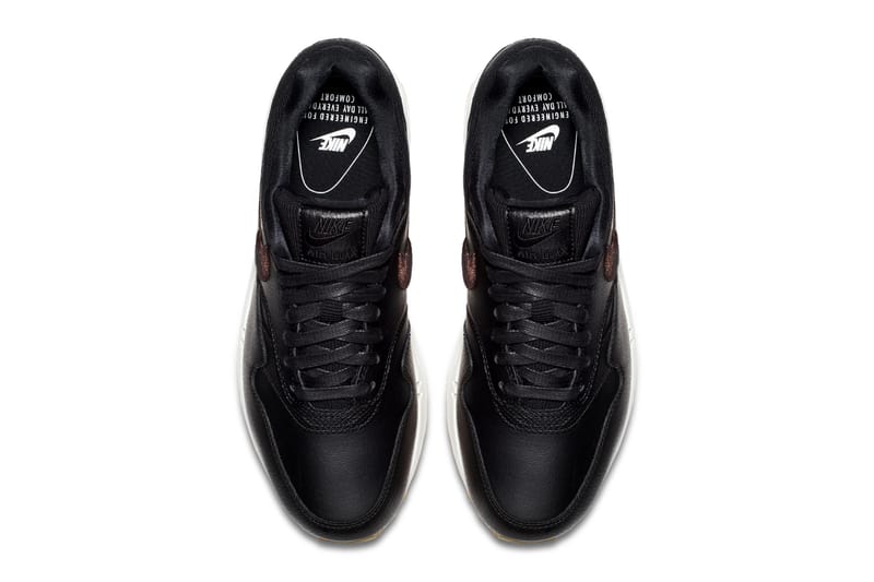 Nike Air Max 1 Premium Black Leather Bronze | Hypebeast
