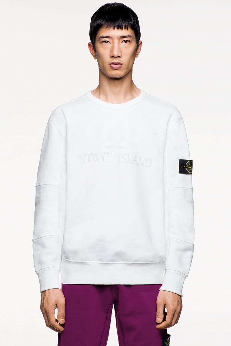 Stone island reflective on sale tape crew sweatshirt