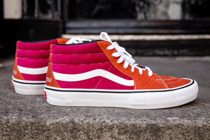 Vans x cheap supreme rosso