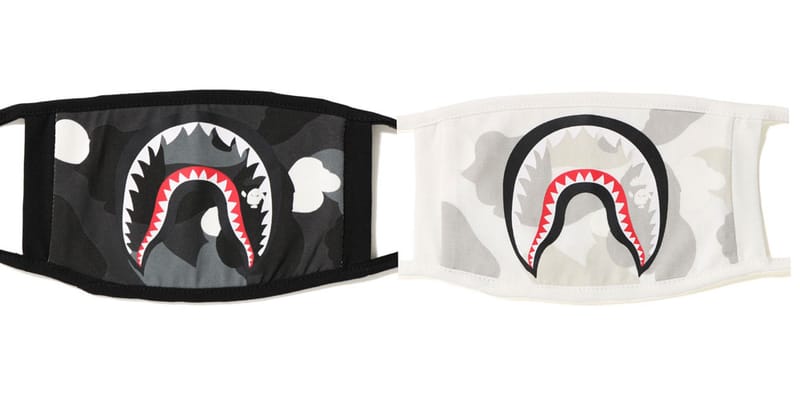 BAPE Glow-In-The-Dark City Camo Shark Masks | Hypebeast