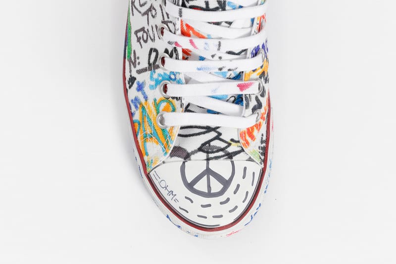 Vetements Drops FW18 Graffiti Low-Top Sneakers | Hypebeast