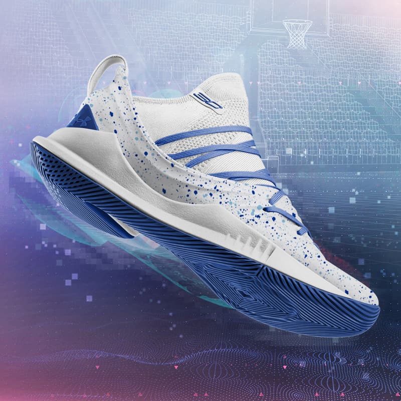 curry 5 blue and white