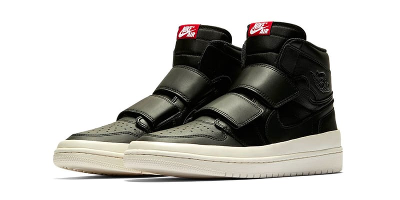 Black jordans with velcro strap online