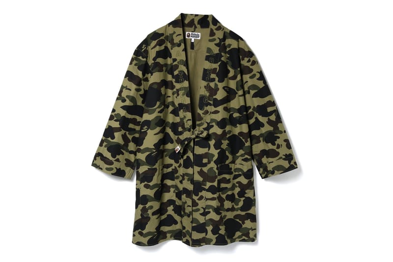 BAPE 1ST CAMO Kimono Long Shirts | Hypebeast