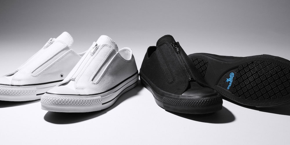 Converse Japan Center Zip Low in Black & White Hypebeast