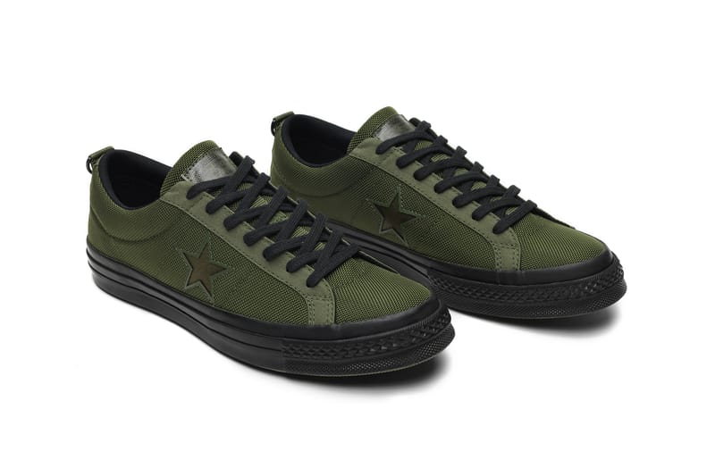 Olive green outlet converse one star