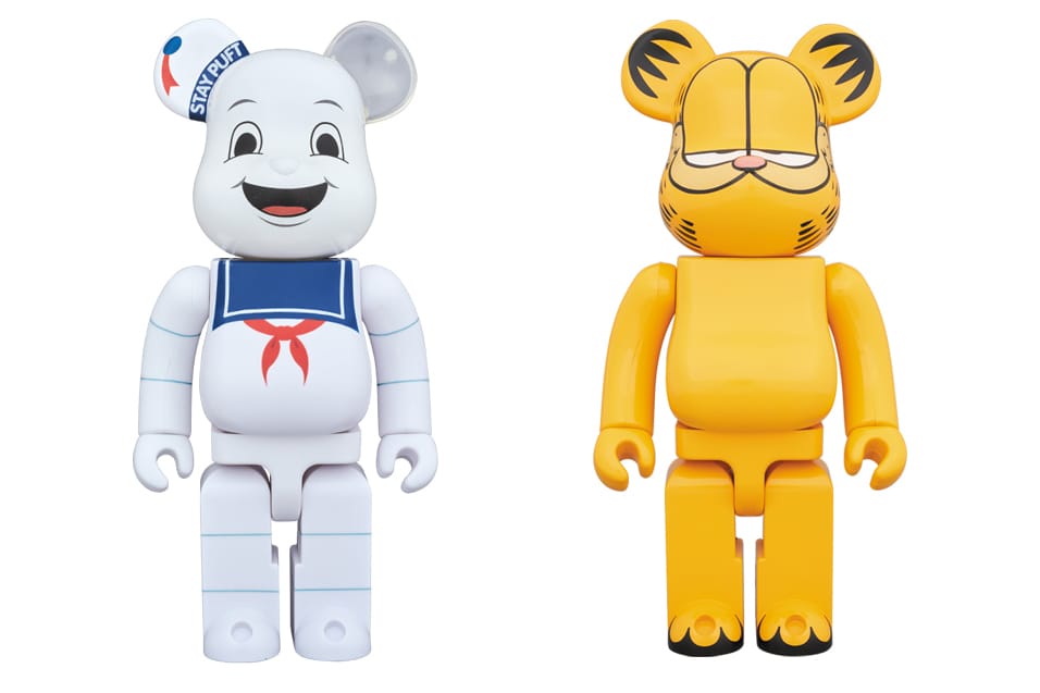 Garfield and Stay Puft in Medicom Toy BEARBRICKs | Hypebeast