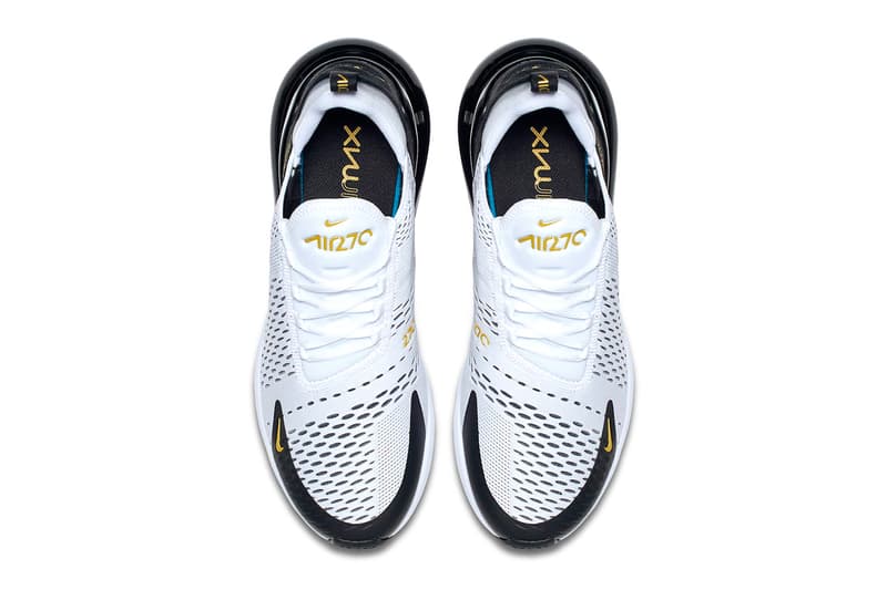 air max 270 white black gold