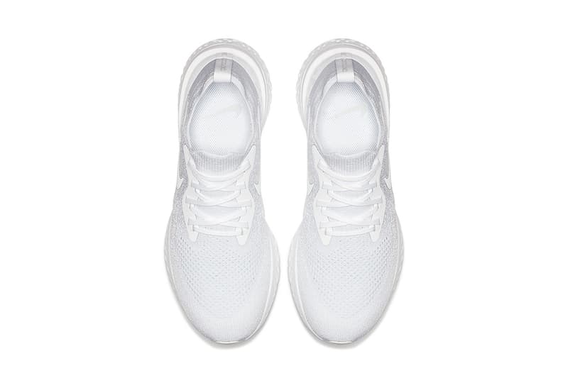 nike react flyknit triple white