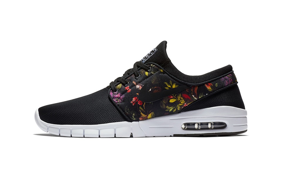 nike sb janoski air max black & floral shoes