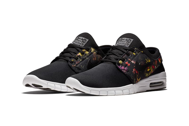 nike sb janoski air max black & floral shoes