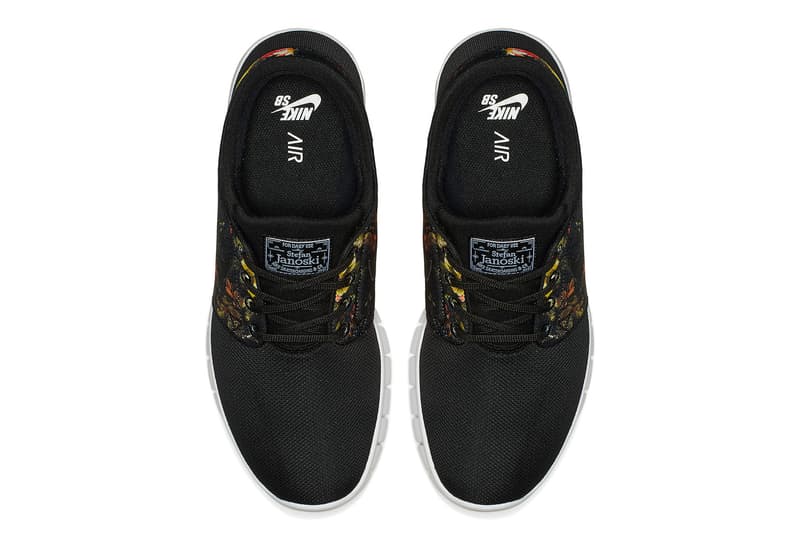 nike sb janoski air max black & floral shoes