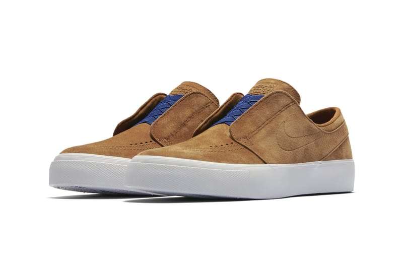 Sb janoski british tan  and  white on sale slip-on skate shoes