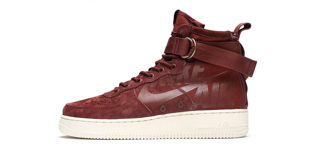 burgundy and white af1