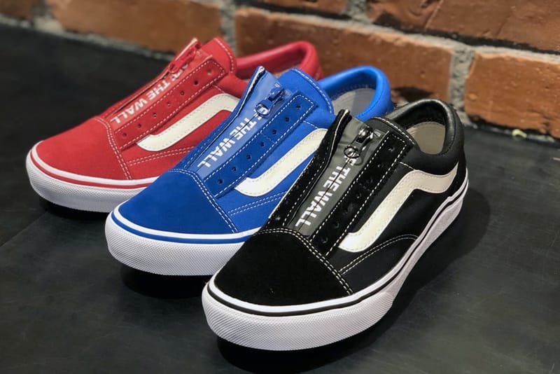 Zipper store lace vans