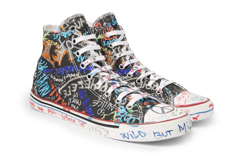 Vetements Graffiti HighTop Canvas Sneakers Hypebeast